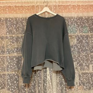 Tna Cozy Fleece Boyfriend Cropped Sweatshirt